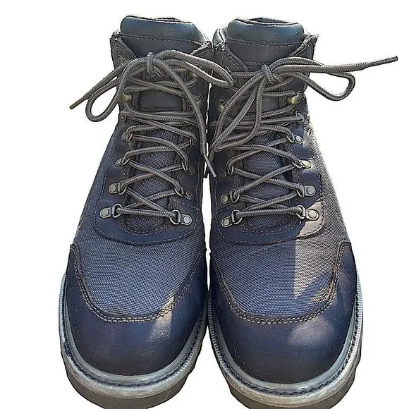 Caterpillar Dark Green Mesh &amp; Brown Leather Lace up Workboots  — SZ 12 EUC‎