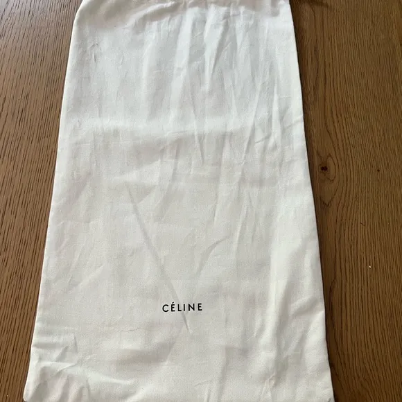 Celine Black Leather Calf-High Boots