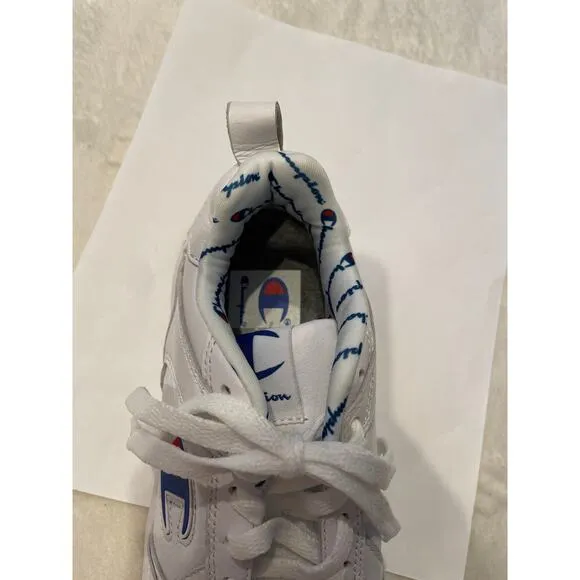 CHAMPION 93 Eighteen Bic C Leather Sneakers Low Top Lace Up Shoes 3.5Y Youth