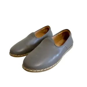 Charix Womens Slip On Leather Slip On Shoes Loafers Sz 36 US 6 Gray Minimalist