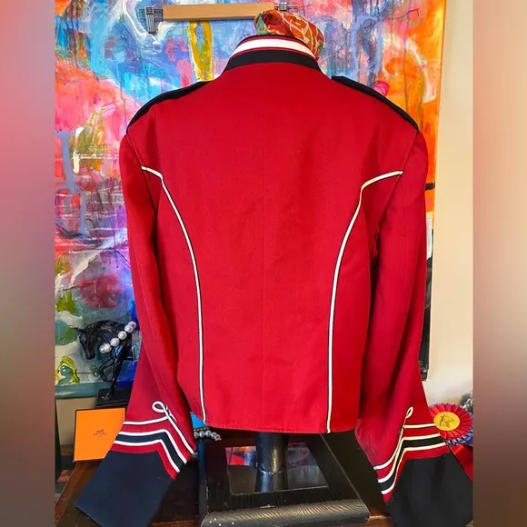 Charming Vintage BAND UNIFORM Varsity Jacket Coat Red Black Fashion Statement 🖤
