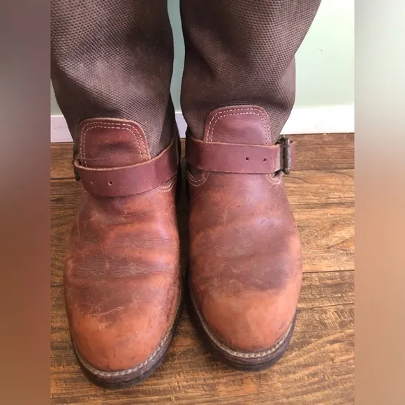 Chippewa Snake Boots Women 9 Brown Leather Canvas Field Hunting Outdoor L23913