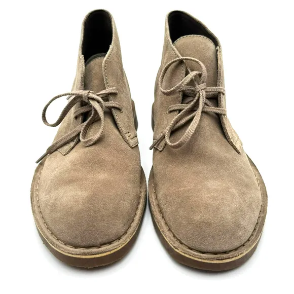 CLARKS Boots Men's 8.5 Bushacre 2 Chukka Boot Tan Sand Suede Leather #82285