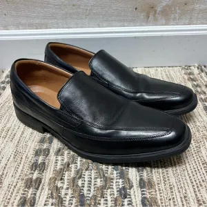 Clarks Collection Tilden Free Loafer Shoes Mens 11M Black Leather Moc Slip On