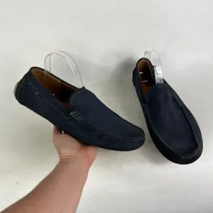 Clarks Davont Drive Loafers Mens 12 Blue Leather Slip-On Square Toe Casual Shoes