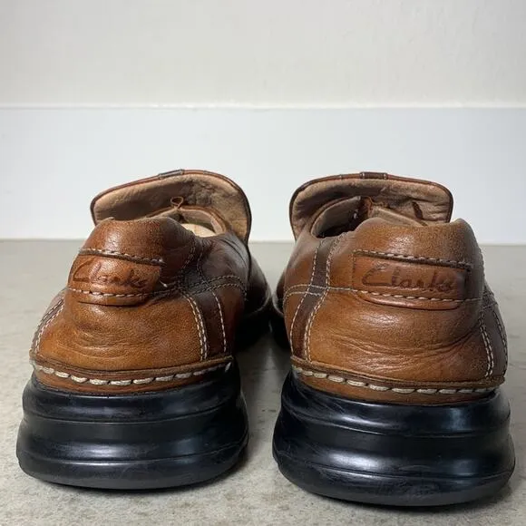Clarks Escalade Step Sienna Brown Leather Slip On Shoe 12M