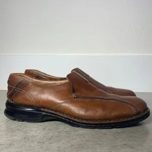 Clarks Escalade Step Sienna Brown Leather Slip On Shoe 12M