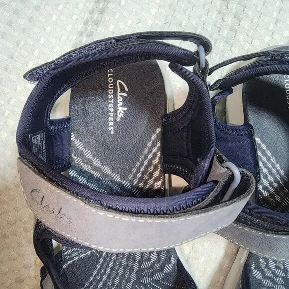 CLARKS EUC WOMEN'S SZ 9 MIRA BAY STRAP SANDALS SHOES