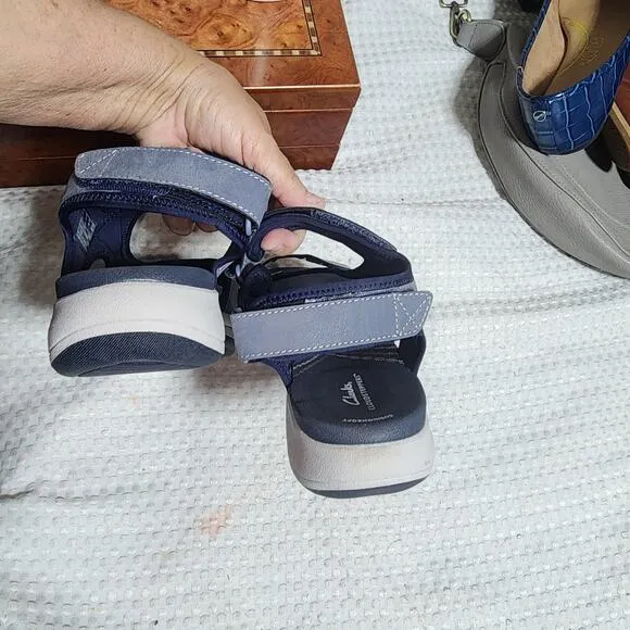 CLARKS EUC WOMEN'S SZ 9 MIRA BAY STRAP SANDALS SHOES