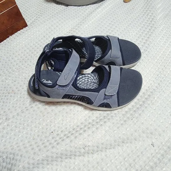 CLARKS EUC WOMEN'S SZ 9 MIRA BAY STRAP SANDALS SHOES