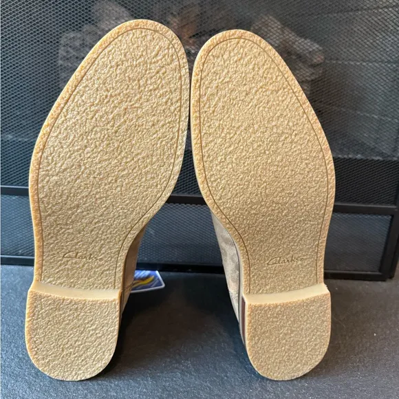 Clarks Taupe Suede Jaxen Chelsea Boots