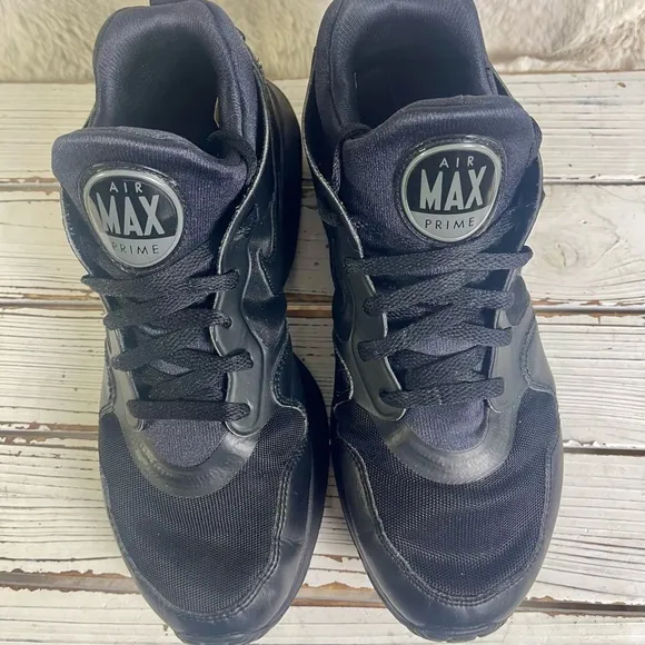 CLEAN Size 10 - Nike Air Max Prime Triple Black Shoes AUTHENTIC 2017