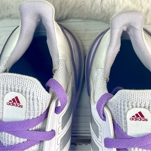 CLEAN Size 7.5 - adidas UltraBoost 20 White Purple Tint Women's Shoes New Laces