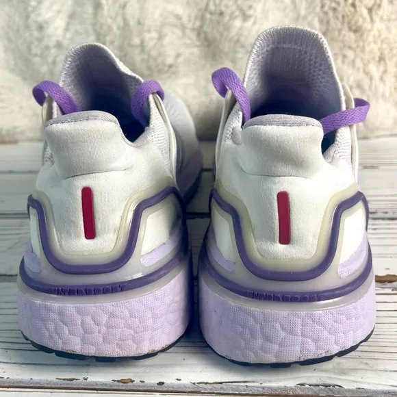 CLEAN Size 7.5 - adidas UltraBoost 20 White Purple Tint Women's Shoes New Laces