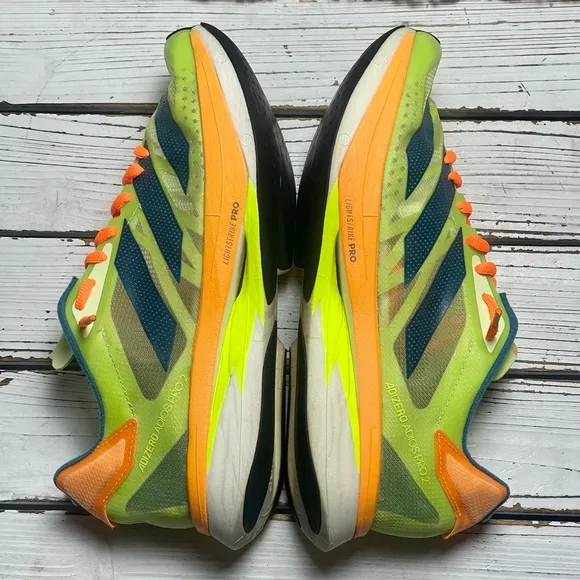CLEANED Size 7.5‎ - adidas Adizero Adios Pro 2 Pulse Lime Flash Orange