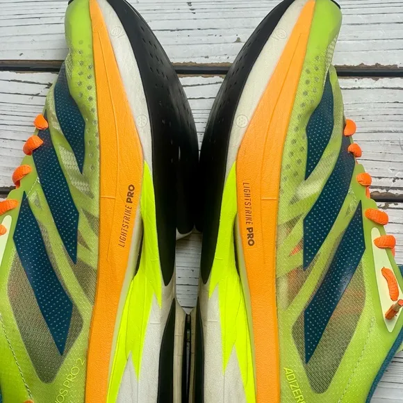 CLEANED Size 7.5‎ - adidas Adizero Adios Pro 2 Pulse Lime Flash Orange