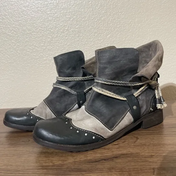 Clocharme Stylish Women's Two-Tone Ankle Boots
