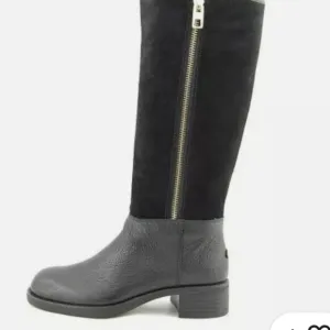 COACH Knee High Boots Black Bailey Safari Leather 7.5