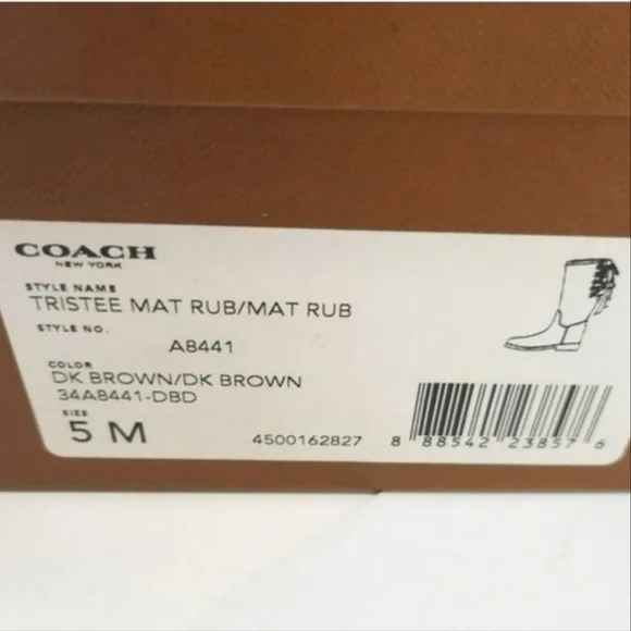 Coach Tristee Matte brown boots NWT