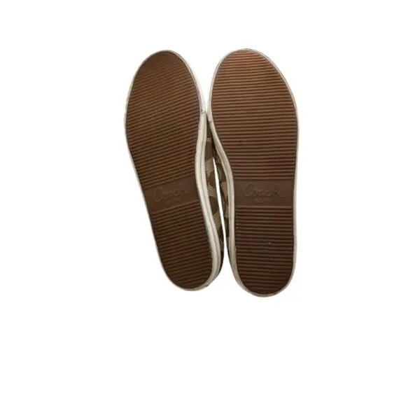Coach Women's Abbe Slip-On Canvas Tan Slip on Shoes Size 8M