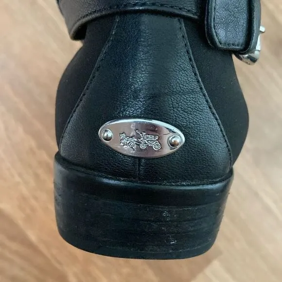 Coach Black Leather Knee-High Boots Sz 10