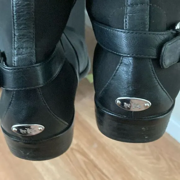 Coach Black Leather Knee-High Boots Sz 10