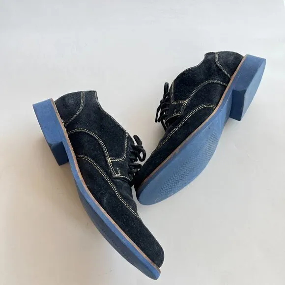 Cole Haan‎ Black Suede Wingtip Oxford Men’s Size 7M Shoes Lace Up Work Career
