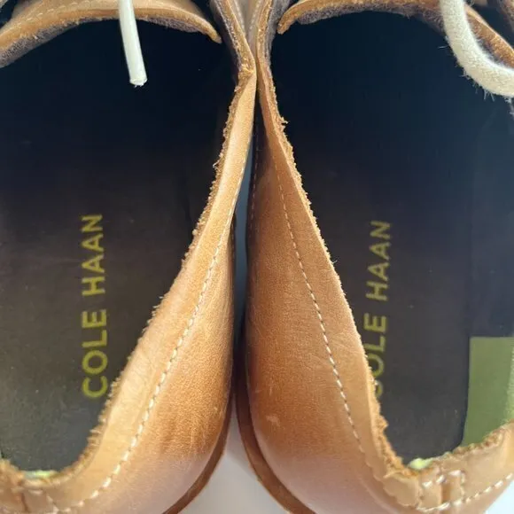 COLE HAAN BROWN LEATHER‎ Grand LACE UP SHOES MENS S
