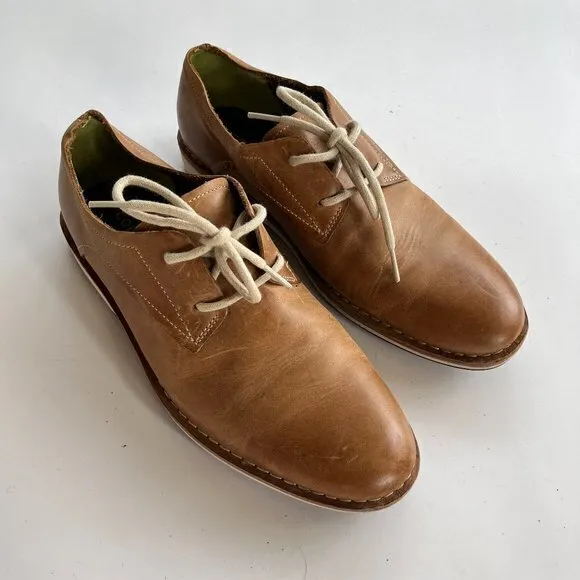 COLE HAAN BROWN LEATHER‎ Grand LACE UP SHOES MENS S