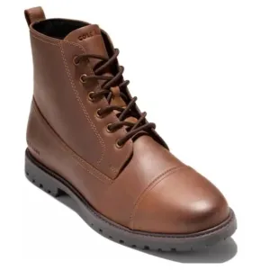 Cole Haan Leather Boots Grand  Cap‎ Toe Ankle Dress Brown Men's size 11 NIB
