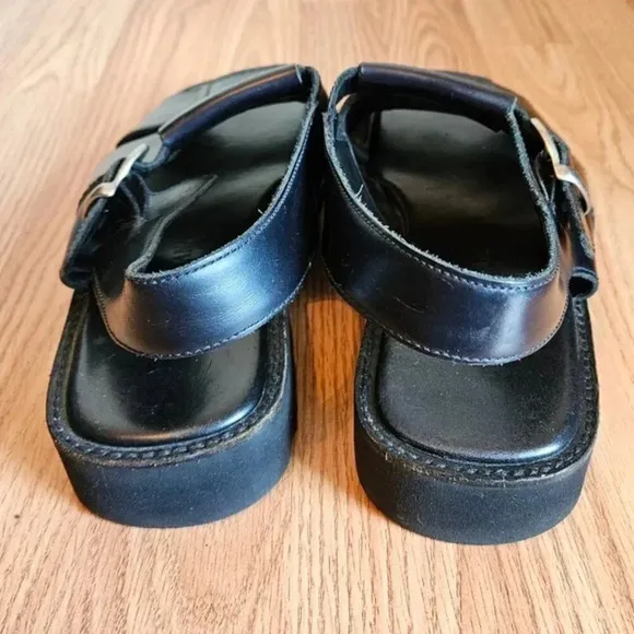 Cole Haan Leather Men's Fisherman Grandpacore Casual Black Sandals Shoes Size 10