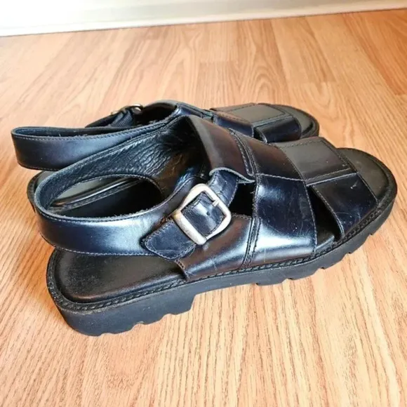 Cole Haan Leather Men's Fisherman Grandpacore Casual Black Sandals Shoes Size 10