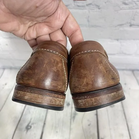 Cole Haan Loafer Shoes Men Size 9D Brown Leather Slip On Tassel Preppy Office