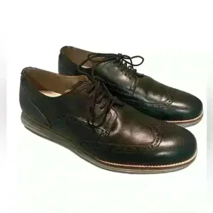 👞Cole Haan Men’s Black Leather Wingtip Oxfords 👞