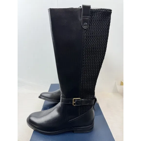 Cole Haan Women's Cape Stretch Side-Buckle Black Boots Size: 7.5 B