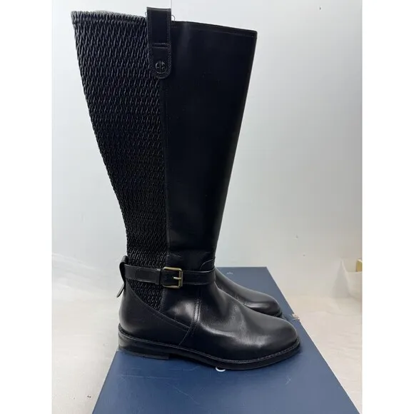 Cole Haan Women's Cape Stretch Side-Buckle Black Boots Size: 7.5 B