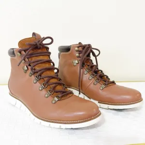 Cole Haan Zero Grand Water Resistant Hiker Boots Woodbury/Ivory Tan C25555