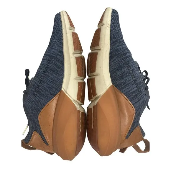 Cole Haan ZeroGrand Mens Size 12M Blue Brown Mesh Athletic Sneakers Shoes