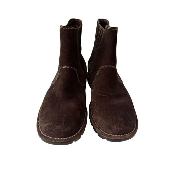 Cole Haan Womens Brown Waterproof Suede Leather Pull-On Chelsea Boots Size 6