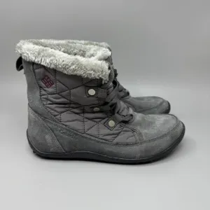Columbia Boots Womens 8.5 Minx Shorty Omni Heat Insulated Winter Snow Waterproof
