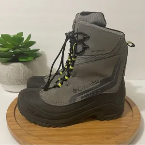 Columbia Bugaboot Gray Waterproof Snow Boots Insulated Men's Size 6