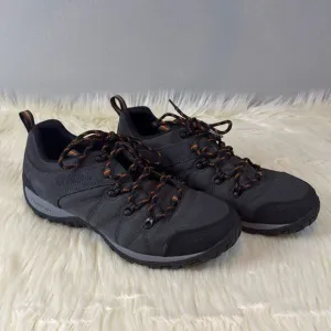 Columbia men’s charcoal grey orange hiking shoes 10