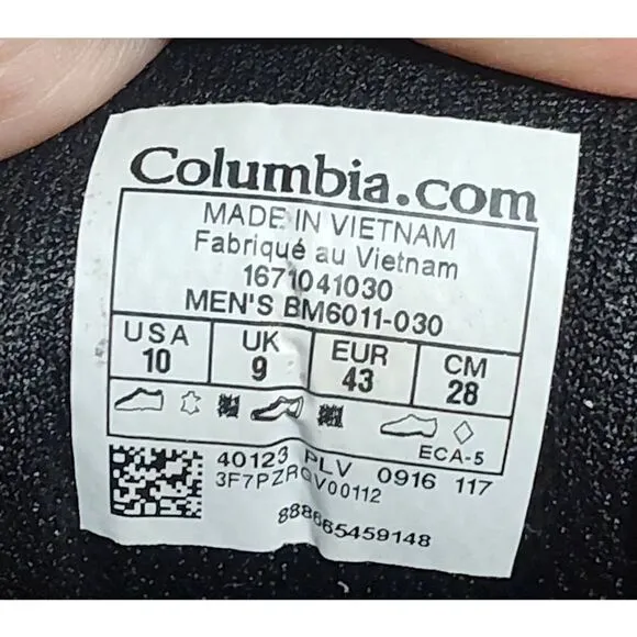 Columbia Mens North Plains Drifter BM6011-030 Gray Hiking Shoes Sneakers Size 10