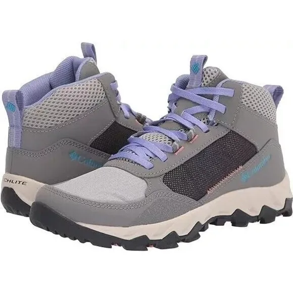 COLUMBIA Women's FLOW CENTRE Hiking Shoes Size 8.5 Sneakers Steam Fairytale NEW