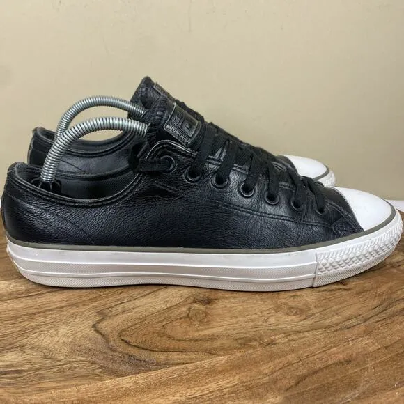 Converse Cons Pro Ox Mens Black And White Size 8.5 Low Top Leather Shoes
