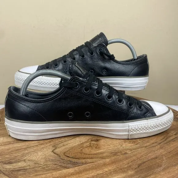 Converse Cons Pro Ox Mens Black And White Size 8.5 Low Top Leather Shoes
