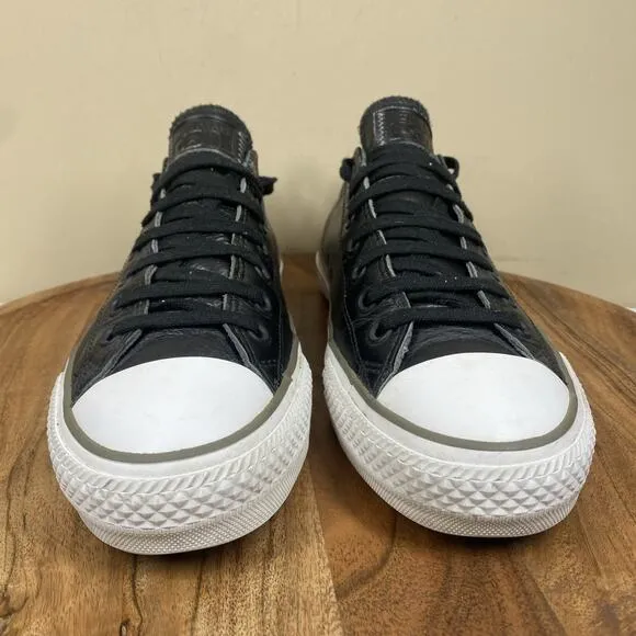 Converse Cons Pro Ox Mens Black And White Size 8.5 Low Top Leather Shoes