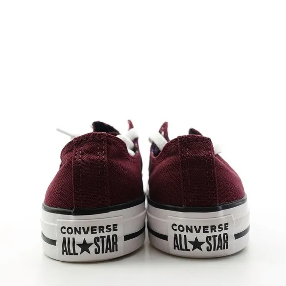 Converse Double Tongue 550193F Burgundy Plaid Low Top Sneaker Womens Size 7.5