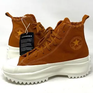 Converse Run Star High Platform Casual Sneakers For Women Suede Brown A04299C