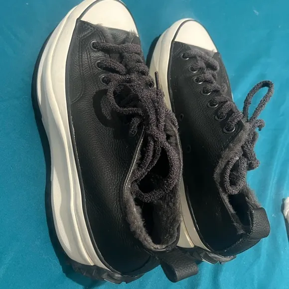 Converse Run Star Hike Low Cozy Club Almost Black Shoes Size mens 9.5 womens 11